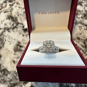 2.0 ctw 1o carat white gold elegant wedding set